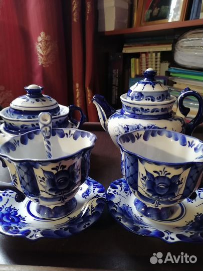 Набор чайный Гжель на 2 персоны