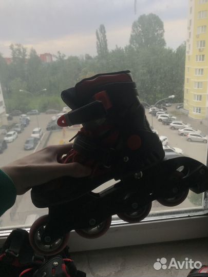 Роликовые коньки детские раздвижные с защитой