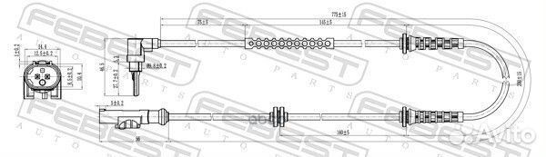 Датчик ABS передний 18606003 Febest