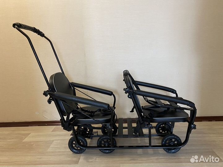 Санки для двойни, погодок на колёсах