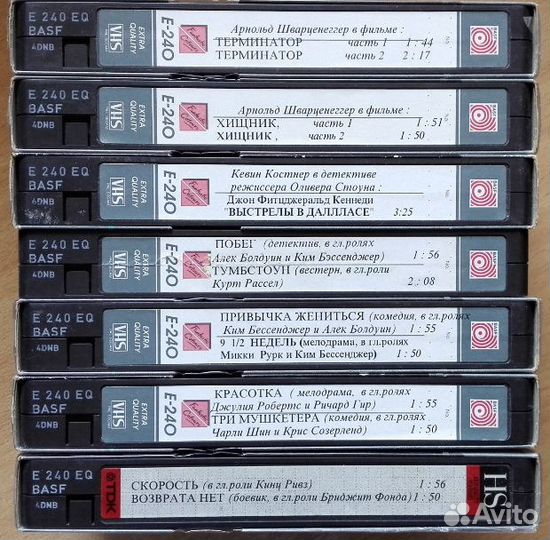 Видеокассета VHS TDK E-180 Basf E-240 Япония