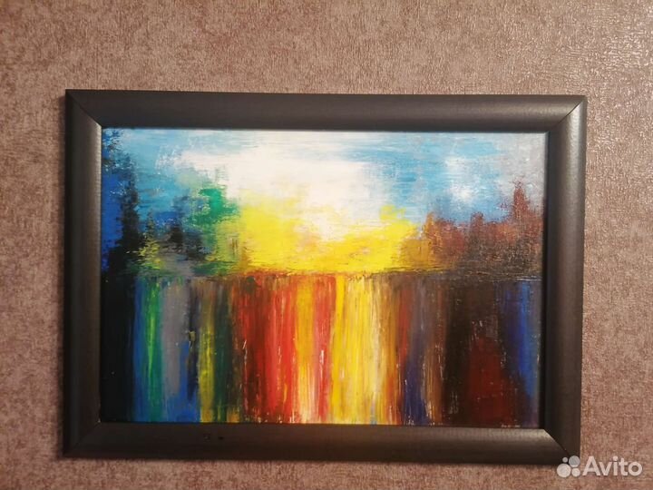 Картина маслом на холсте абстракция 30*45