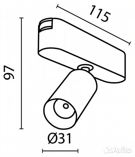 Светильник Maytoni Focus LED TR103-1-5W4K-M-B