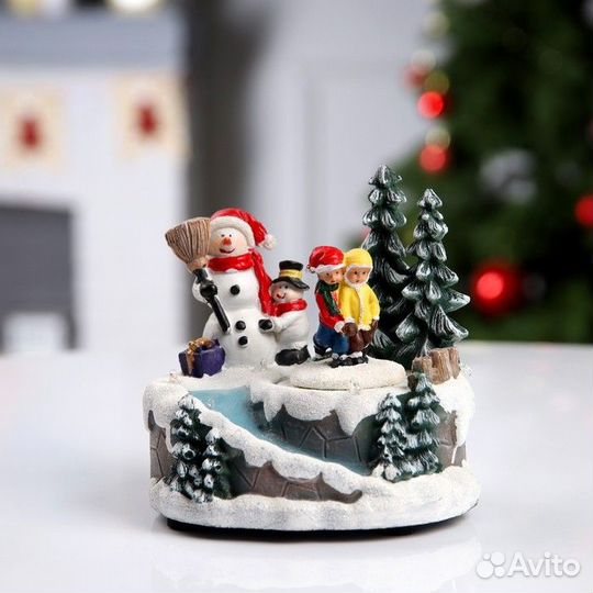 Светодиодная фигура 'Весёлые снеговики' 20 x 20 x