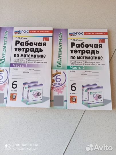 Рабочие тетради по математике 6 класс