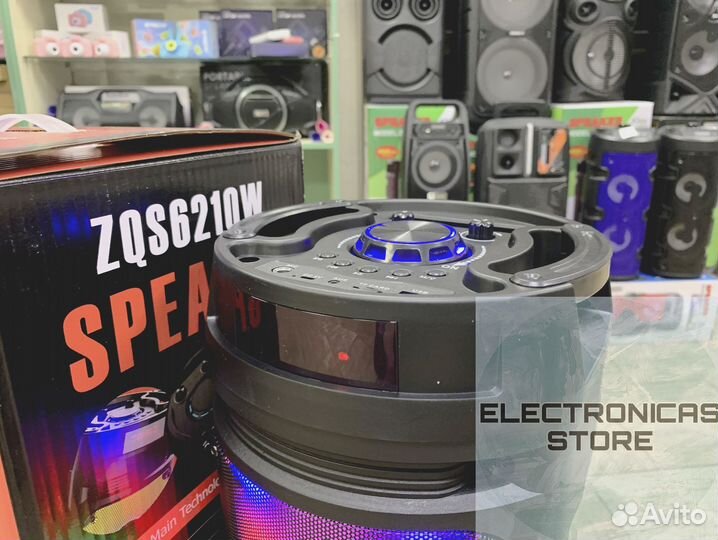 Портативная Колонка ZQS-6210 с Подсветкой v.6