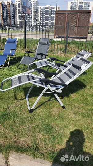 Кресло 3в1 шезлонг складное раскладушка