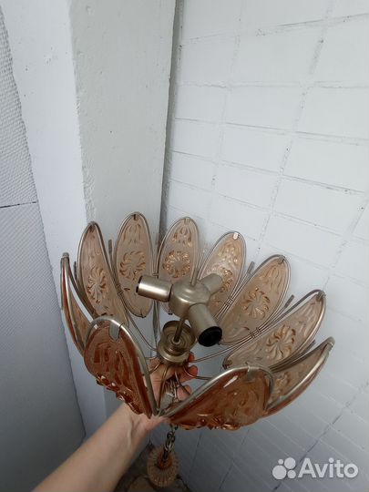 Винтажная люстра Хризантема (СССР)