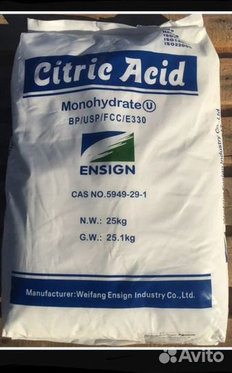 Лимонная кислота 25 кг