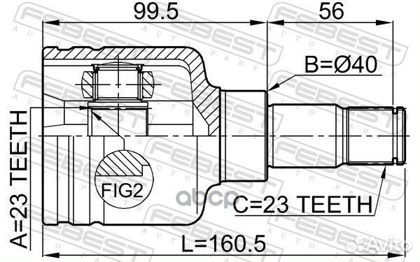 2111-CB316LH ШРУС внутренний левый к-кт 23x40x