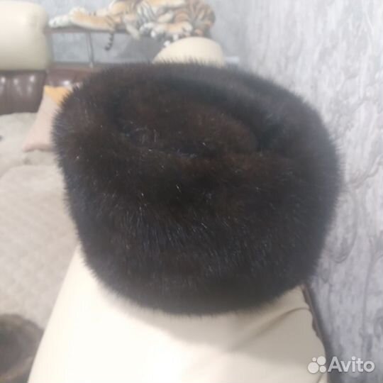Шапка зимняя норковая женская