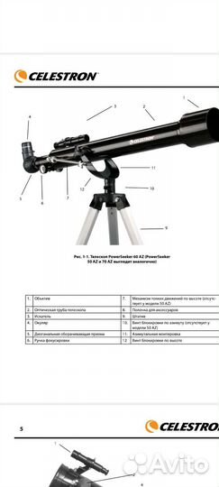 Телескоп celestron PowerSeeker 70AZ