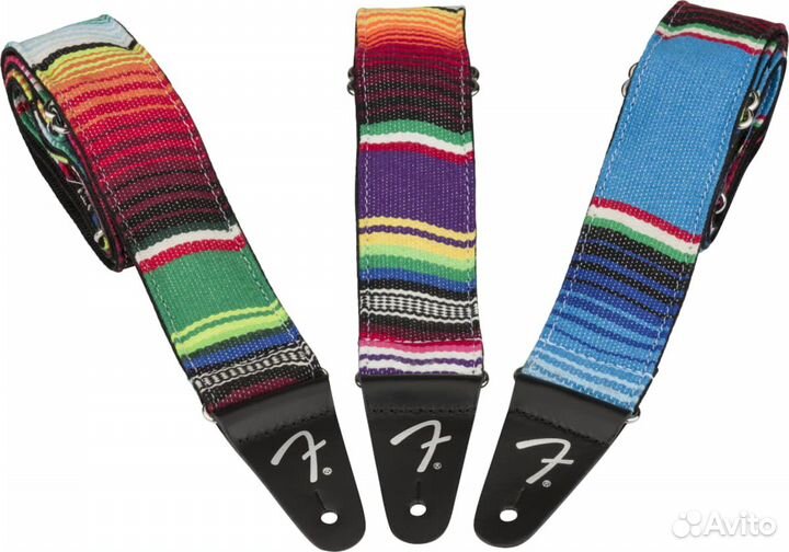 Ремень гитарный fender 2 serape strap GRN multi