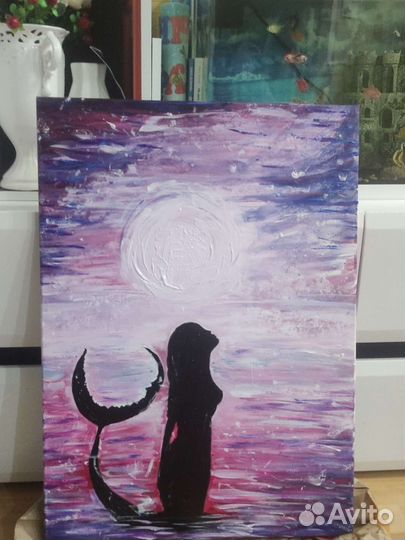 Картина светящаяся Русалка