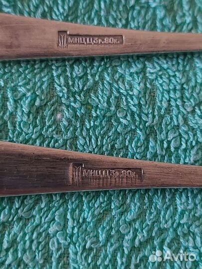 Мельхиоровые вилки ложки СССР 9 штук