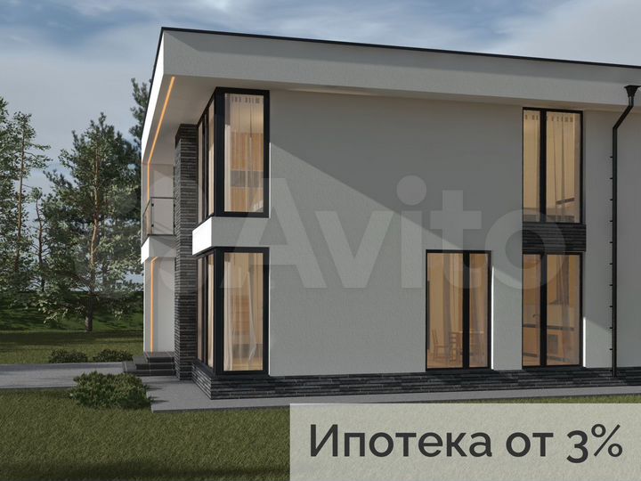 Коттедж 176 м² на участке 1 сот.