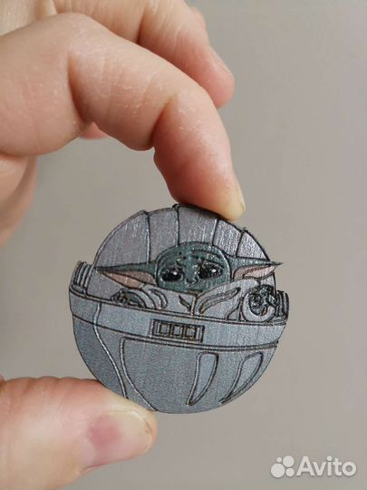 Значок baby Yoda/малыш йода
