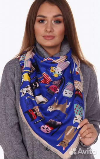 Палантин с котиками