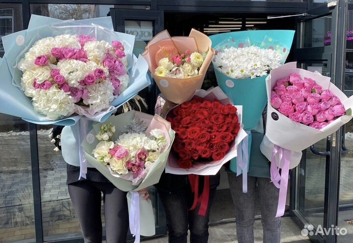 101 Роза Цветы Букеты Пионы