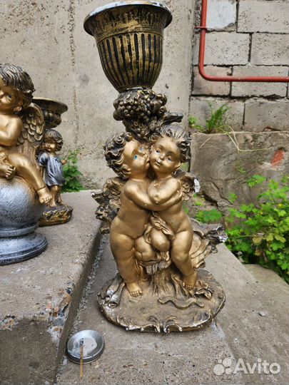 Гипсовые садовые фигуры с дефектами