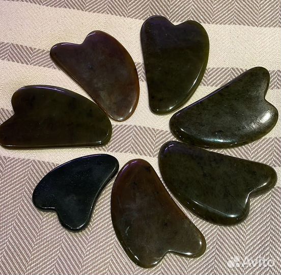 Пластины для гуаша из российского нефрита