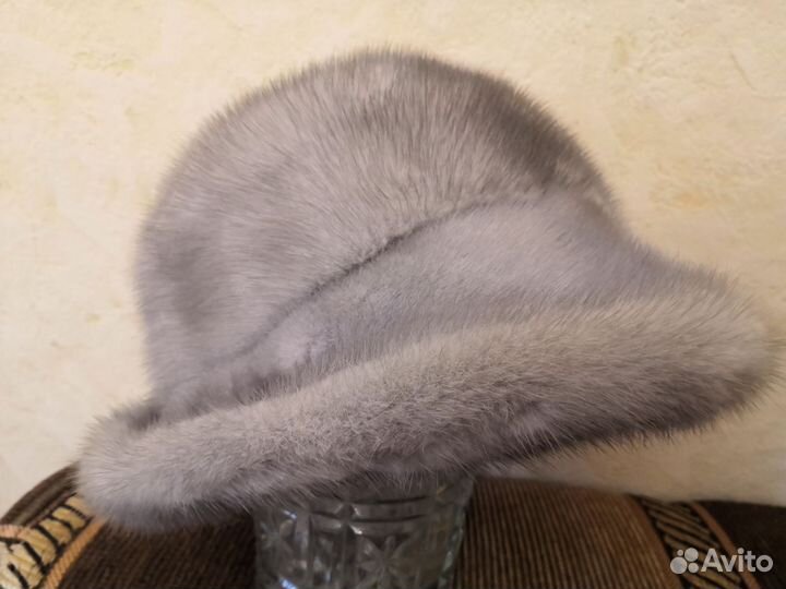 Берет норка, шляпа с норкой, шапка меховая