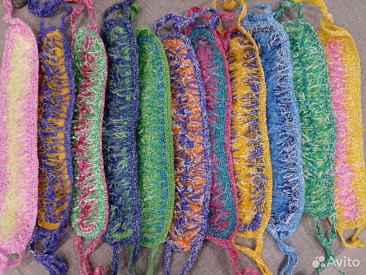 Мочалки ручной вязки