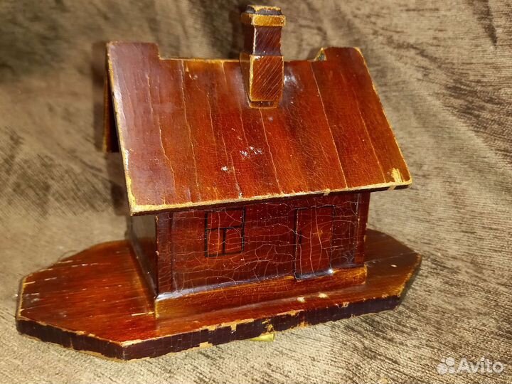 Старинный деревянный домик, 2 сигаретницы до 1917г