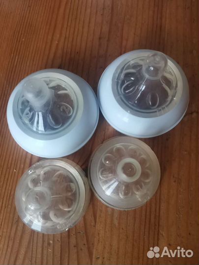 Бутылочки avent 3 шт, соски 0,1,2 и 6+