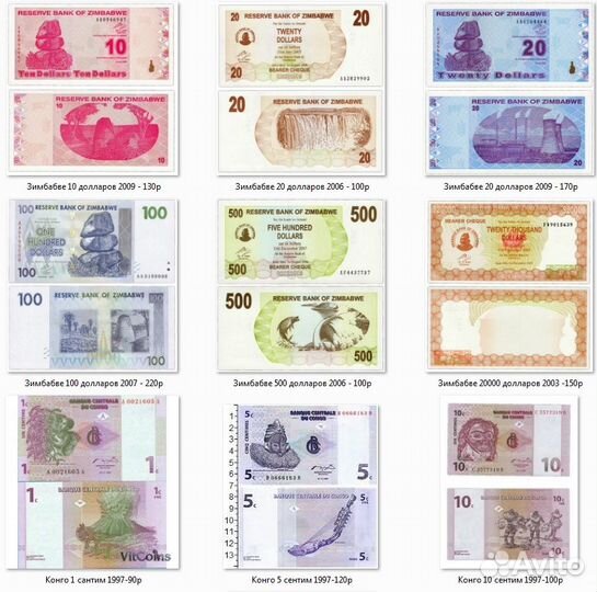 Банкноты Африки