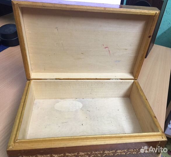 Шкатулка СССР, резьба, дерево, 60е годы
