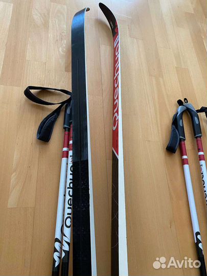 Комплект: Беговые лыжи, ботинки и палки