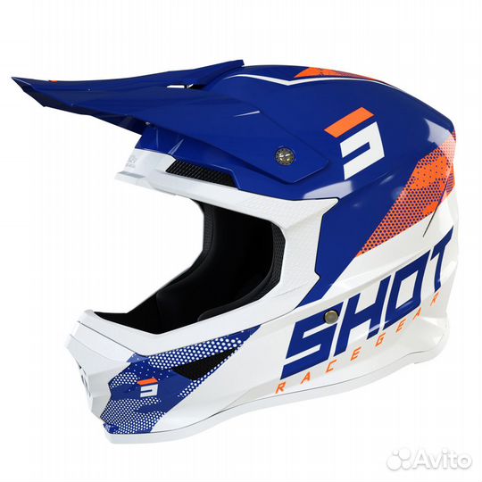 Шлем Shot Furious Camo (Синий/Оранжевый, S)