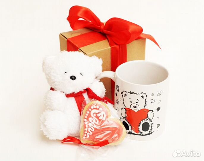 Кружка подарочная с медвежонком в упаковке