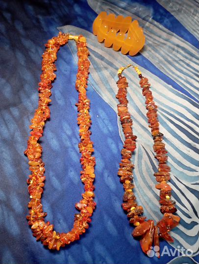 Янтарь СССР бусы браслет панно