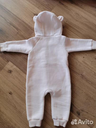 Теплый комбинезон на девочку 68-74