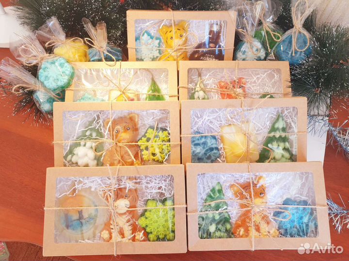 Мыло ручной работы в наборе подарочное