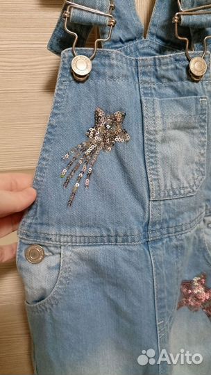 Джинсовый комбинезон для девочки