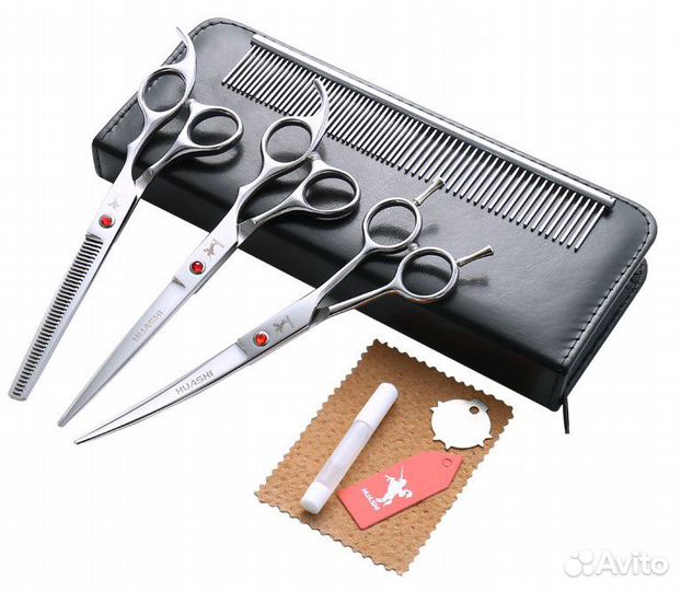 Набор ножниц 7* huashi для стрижки животных