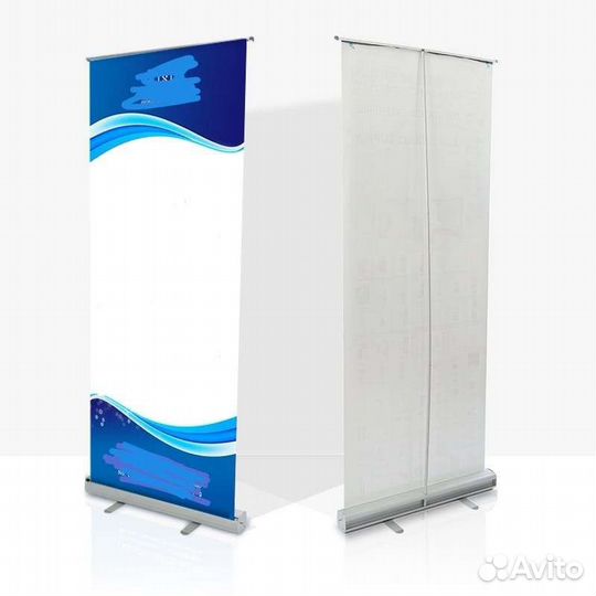 Напольный выдвижной рекламный баннер
