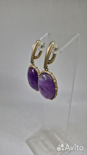Серьги с аметистом