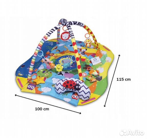 Развивающий игровой коврик Anika с игрушками и под