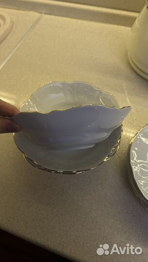 Сервиз белая чешская