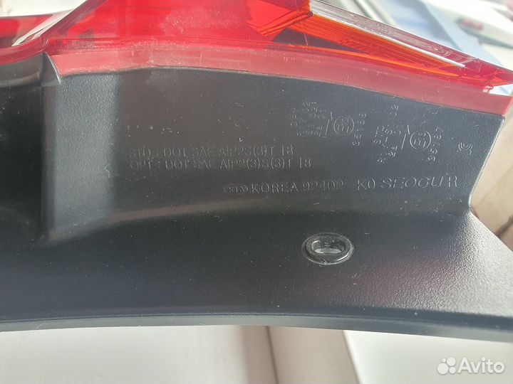 Фонарь задний правый kia soul 2019+