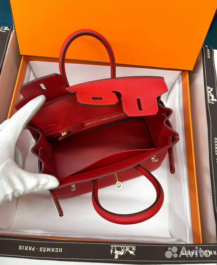 Сумка Hermes birkin 25 красная