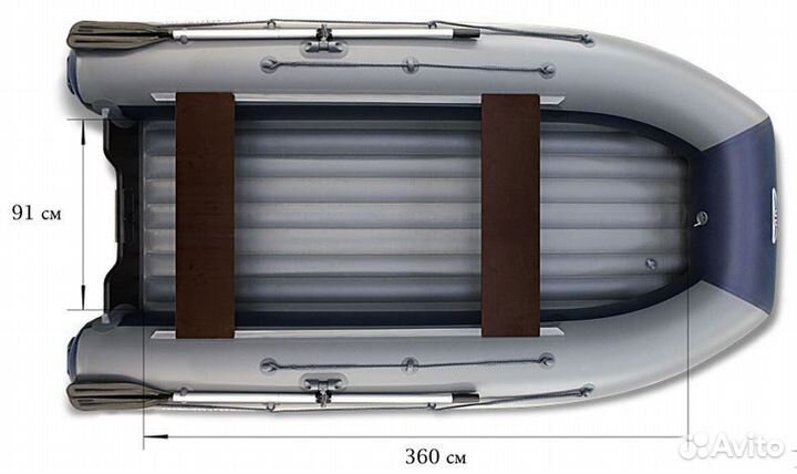 Лодка «флагман – DK 420J» серый