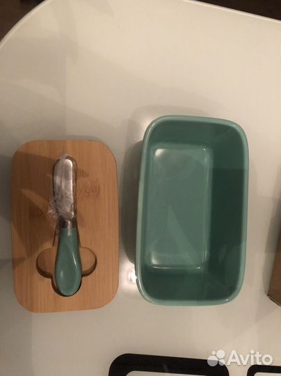 Масленка керамическая с ножом