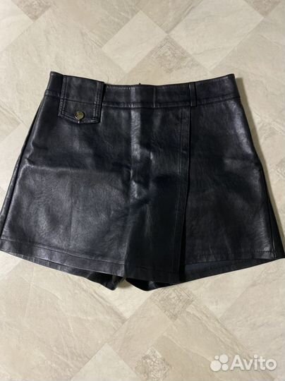 Шорты женские кожаные