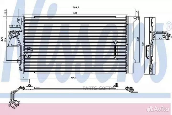Радиатор кондиционера porsche cayenne (2003) 3.6