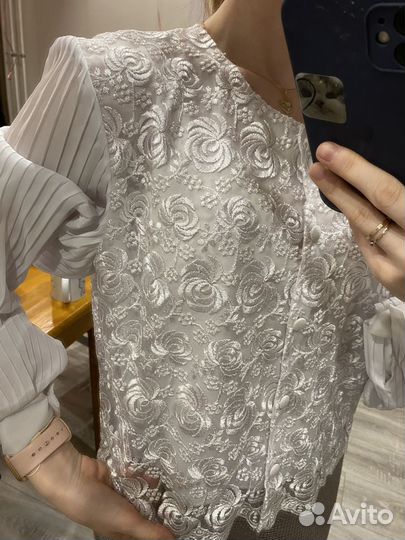 Винтажная кружевная блузка